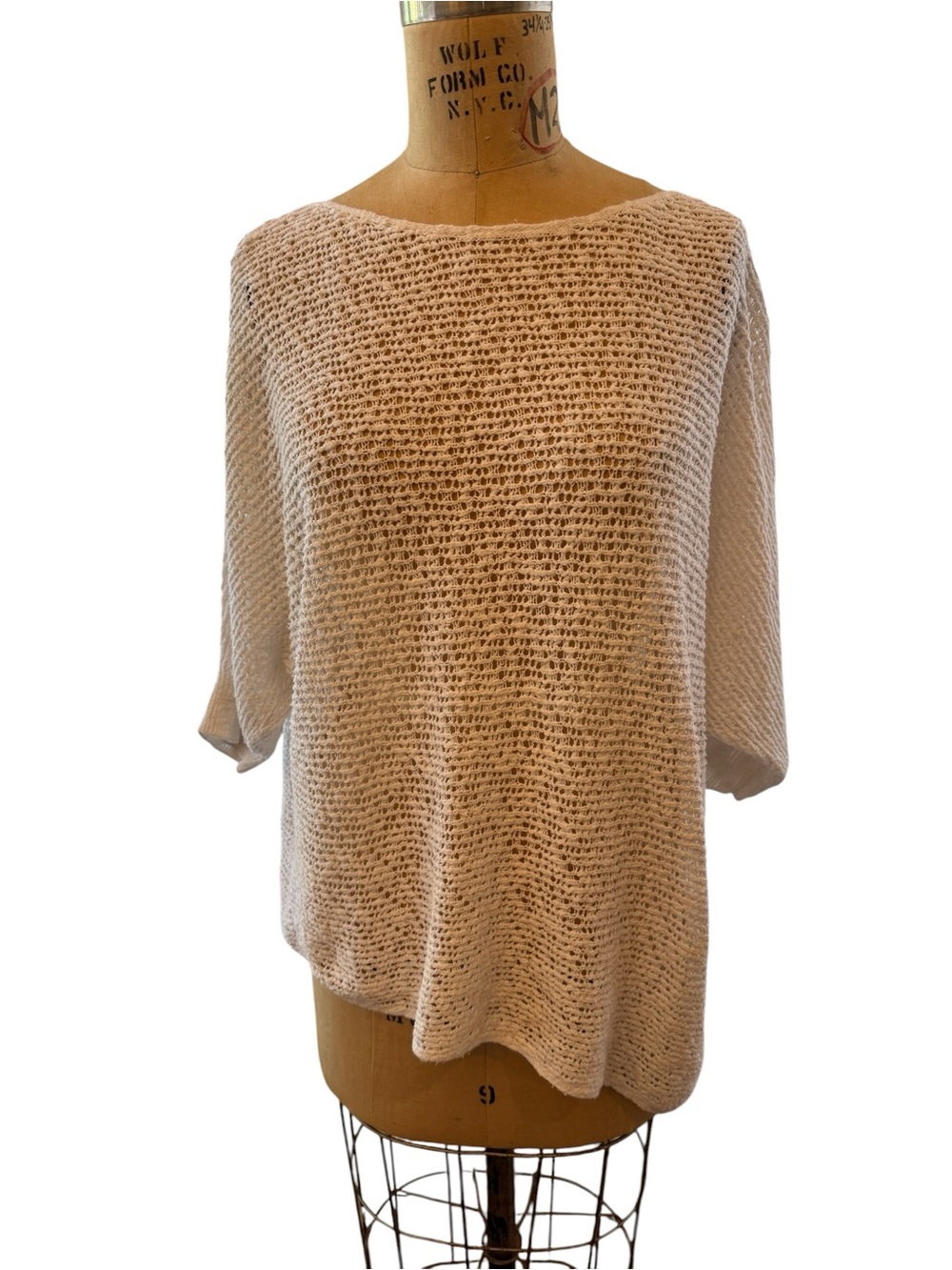 Eileen Fisher White 100% Organic Scoop Neck Sweater